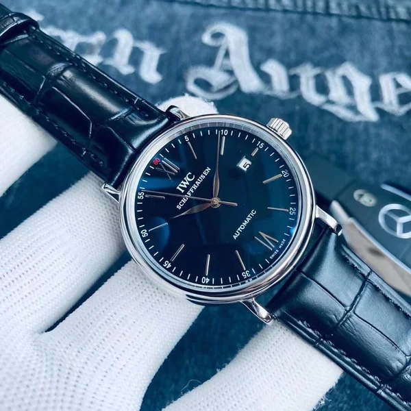 IWC ポルトフィーノ メンズ腕時計 40mm 316L精鋼 9.5mm薄型 高級防摩擦風防